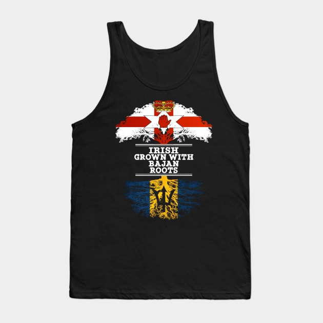 Northern Irish Grown With Bajan Roots - Gift for Bajan With Roots From Barbados Tank Top by Country Flags